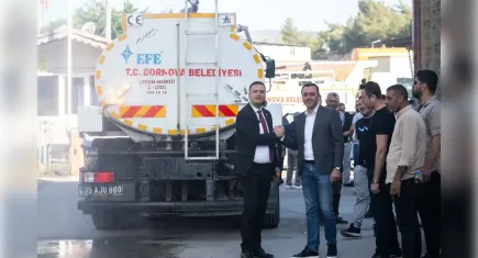 Bornova, yangınlara karşı hazır: Basınçlı su sistemli araçlar devrede