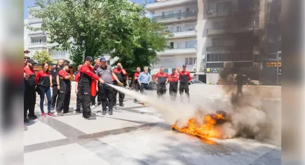 Balçova’da yangın tatbikatı