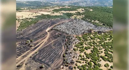 Aşıklar şehri Uşak'ta yangın!