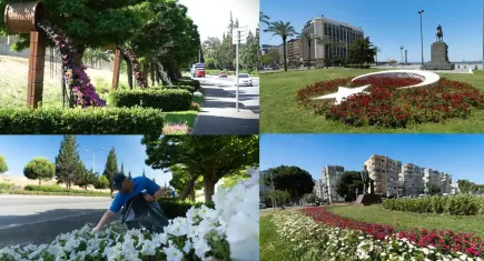 İzmir’e yaz mevsimine özel çiçek dokunuşu