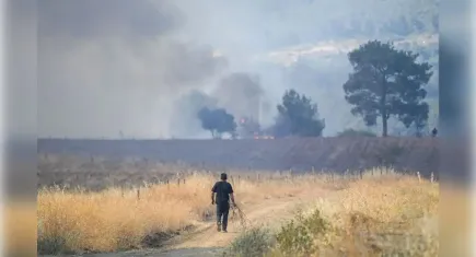 Bornova Yakaköy'deki orman yangını devam ediyor