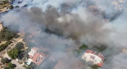 Çeşme Ildır'da makilik alanda yangın