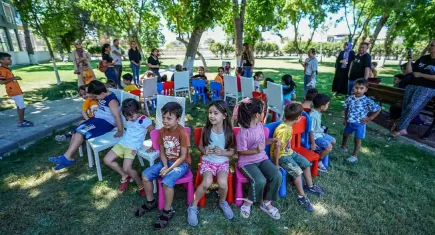 Yangın çocukları etkinliğinden etti