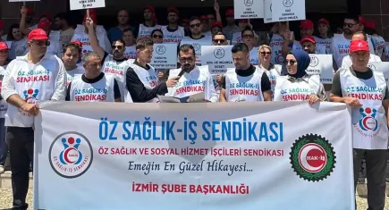 Öz Sağlık-İş Sendikası'ndan ücret ve hak talepleri için basın açıklaması