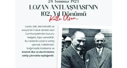 Lozan Antlaşması’nın 102. yılı: Birleşik Kamu-İş’ten tarihi anlaşmaya vefa mesajı