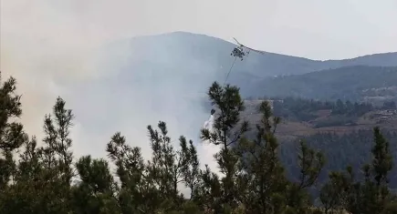 4 ilde devam eden orman yangınına havadan ve karadan müdahale sürüyor