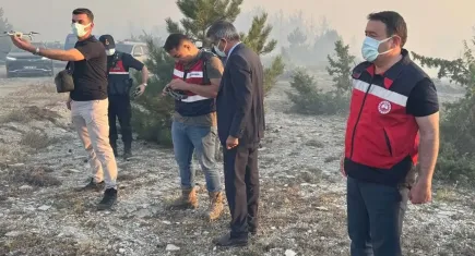 Kütahya Dumlupınar'da soğutma çalışmaları sürüyor