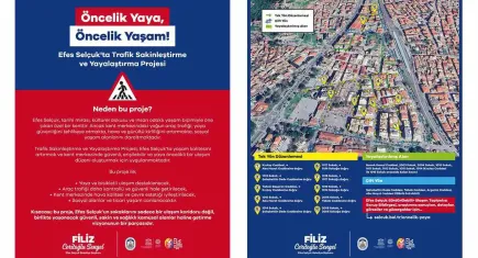 Efes Selçuk’ta yeni dönem: Yaya öncelikli trafik düzeni 18 Ağustos’ta başlıyor