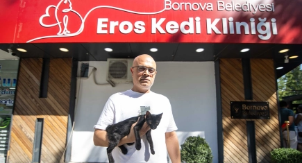 Bornova’da Eros’un adı taşatılıyor: Yeni kedi kliniği hizmete açıldı