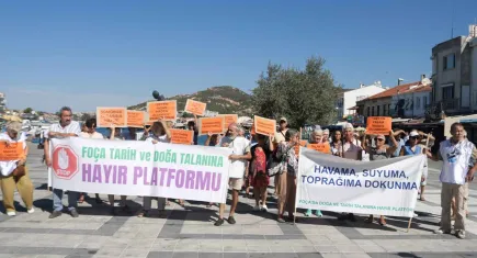 Foça’dan maden yasasına sert tepki 