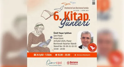 Şair ve Yazar Işıkhan’dan Bornova Kitap Günleri’nde edebiyatseverlere özel buluşma