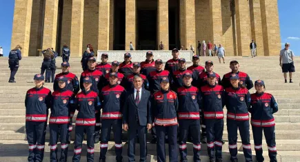 İtfaiyeciler Ata’nın huzuruna çıktı