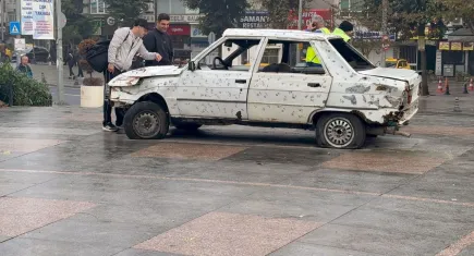 Tekirdağ’da Gazze dramı: 355 kurşunla delik deşik edilen otomobil Çorlu’da sergilendi