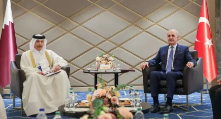 TBMM Başkanı Numan Kurtulmuş, Katar Şura Meclisi Başkanı Al Ghanim ile İstanbul’da görüştü