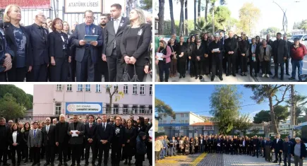 CHP İzmir'de 30 ilçede okul önlerinde MEB'e tepki!