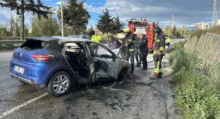 Samsunsporlu Anthony Musaba’nın kiraladığı araç alev aldı