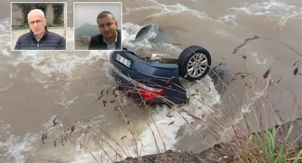 Giresun’da ölümlü kaza: Mezar yeri bakmaya giderken otomobilleri dereye uçtu