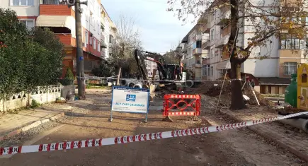 Altyapı çalışmasında doğal gaz hattında sızıntı