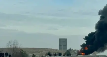 Polatlı’da seyir halindeki otobüste yangın