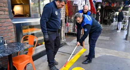 Küçükpark’ta kaldırımlar artık daha güvenli