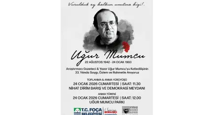 Uğur Mumcu, katledilişinin 33. yılında, Foça'da anılacak
