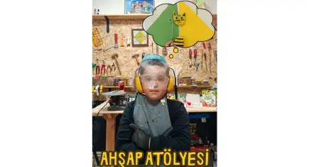 Çocuklar için ahşap atölyesi Çiftekavrulmuş Atölye’de