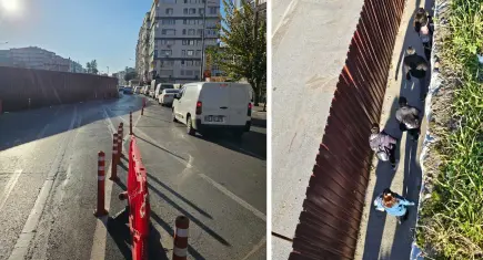 Üçyol’da inşaat çilesi: Yaya da sürücü de zor durumda