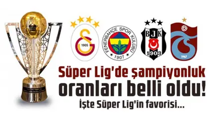 Yapay Zeka, Süper Lig şampiyonluk oranlarını güncelledi