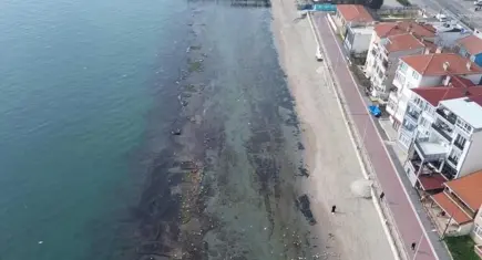 Marmara Denizi çekildi: Kral yolu gün yüzüne çıktı!