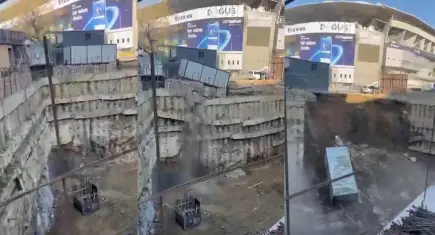 Fenerbahçe Stadı'nın yanındaki inşaat çöktü!